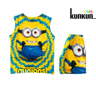 Quần áo trẻ em Kunkun Kid chất thun lạnh co giãn 4 chiều in 3D BL147 size đại từ 10-60kg