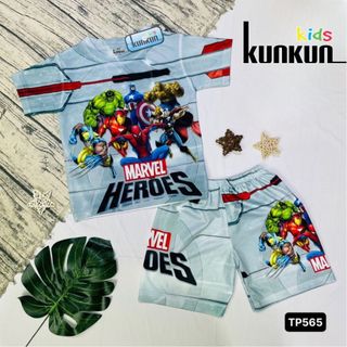 Quần áo trẻ em Kunkun Kid chất thun lạnh co giãn 4 chiều in 3D TP565 size đại từ 10-60kg