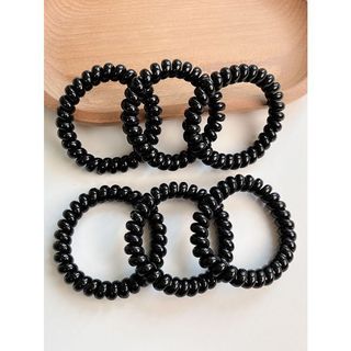 Dây Cột Tóc Lò Xo Đen Size Lớn 5.5 cm