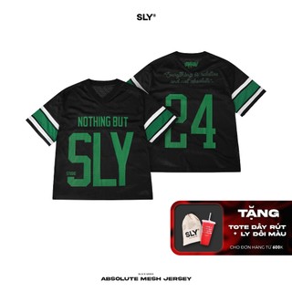Áo thun Jersey unisex SLY Absolute Mesh màu đen xanh vải lưới