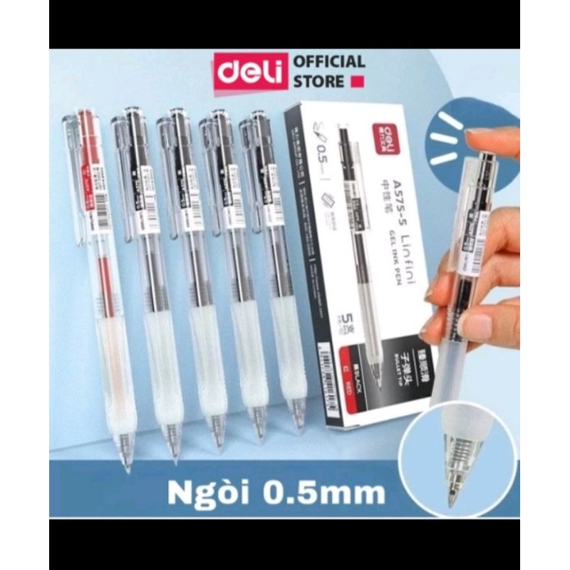 bút bi mực đen deli và ngòi bút deli đây ạ