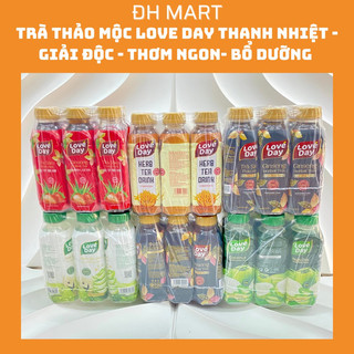 Trà thảo mộc LOVEDAY thanh nhiệt - trà đông trùng hạ thảo, yến sào - dừa dứa - dâu tây nha đam 455ml
