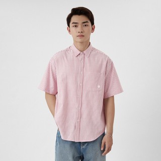 Áo sơ mi ngắn tay Owlbrand Oxford/Sọc đỏ