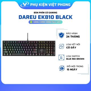 Bàn phím cơ gaming dareu ek810 multi-led black