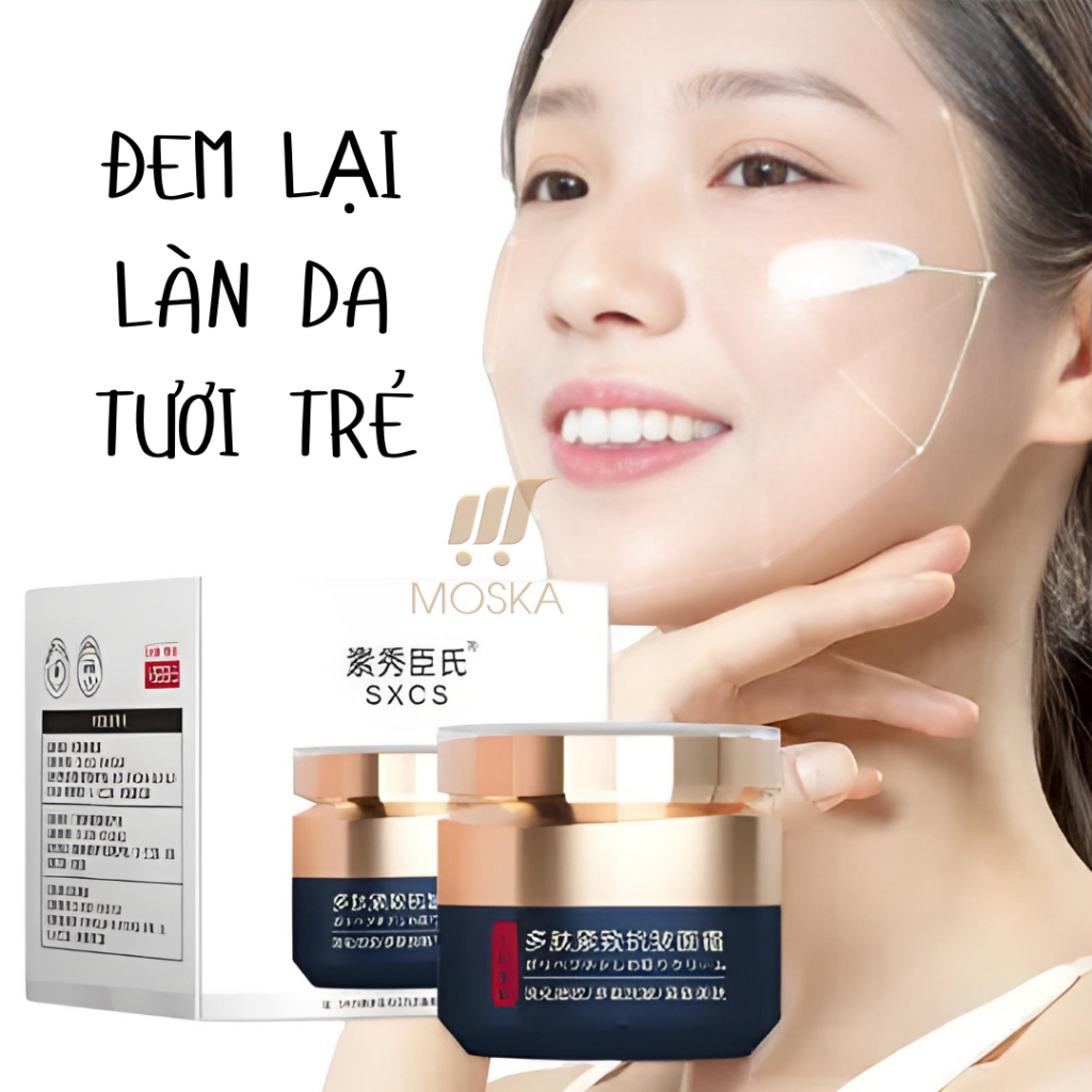 Kem Dưỡng Ẩm Xóa Nếp Nhăn Chống Lão Hóa, Nâng Cơ Da Mặt, Se Khít Lỗ Chân Lông SXCS 50g| Moska Shop