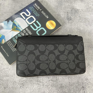 Clutch C nam 2 ngăn da thật