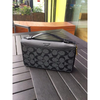 Clutch C nam 2 ngăn da thật