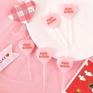  RẺ VÔ ĐỊCH - Nến Trái Tim Hồng - Trang trí bánh sinh nhật bánh kem 