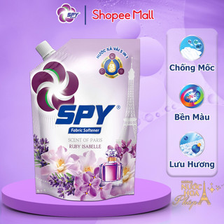 (New) Nước xả vải SPY hương Ruby Isabelle 1200ml chống mốc, công nghệ hạt lưu hương, bền màu, ngừa mùi hôi và mềm mại