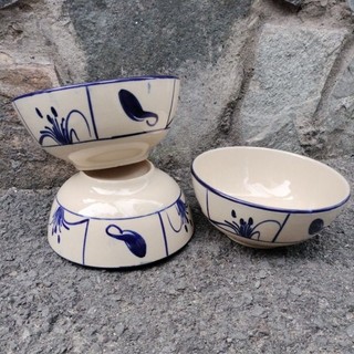 💢💥Set 2 Tô Đá Men Đẹp Thủ Công Năm Bộ (Tô 🦀 lớn 17*7cm)