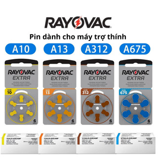 Pin Máy Trợ Thính Máy Điếc RAYOVAC EXTRA PR41 A312 312 PR44 A675 675 PR48 A13 13 PR70 A10 10