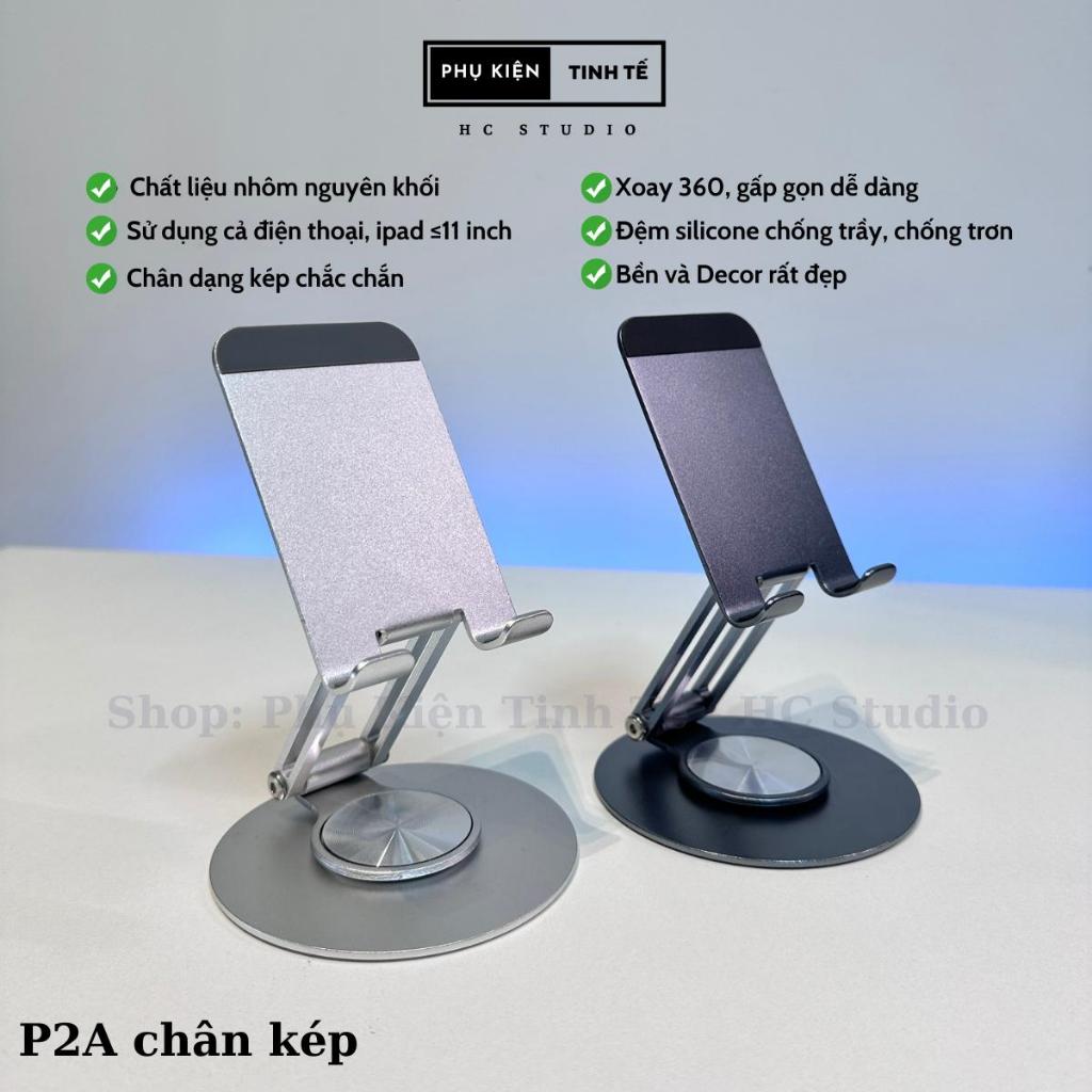 Giá đỡ điện thoại chân đế điện thoại, ipad xoay 360 độ chất liệu nhôm nguyên khối gấp gọn Phụ Kiện Tinh Tế | BigBuy360 - bigbuy360.vn