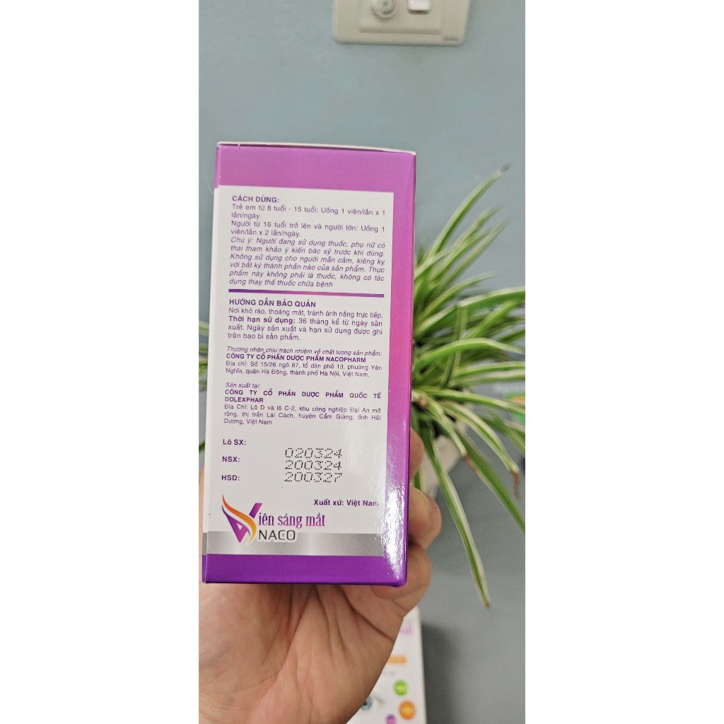 Viên Sáng Mắt NaCo Bộ 2 Hộp 30 Viên Cho Mắt Mờ Nhèo ,Mỏi Mắt...