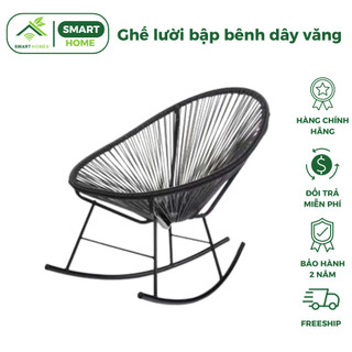 Ghế lười bập bênh thư giãn dây văng SmartHomes giả mây trang trí ban công phòng khách decor sân vườn