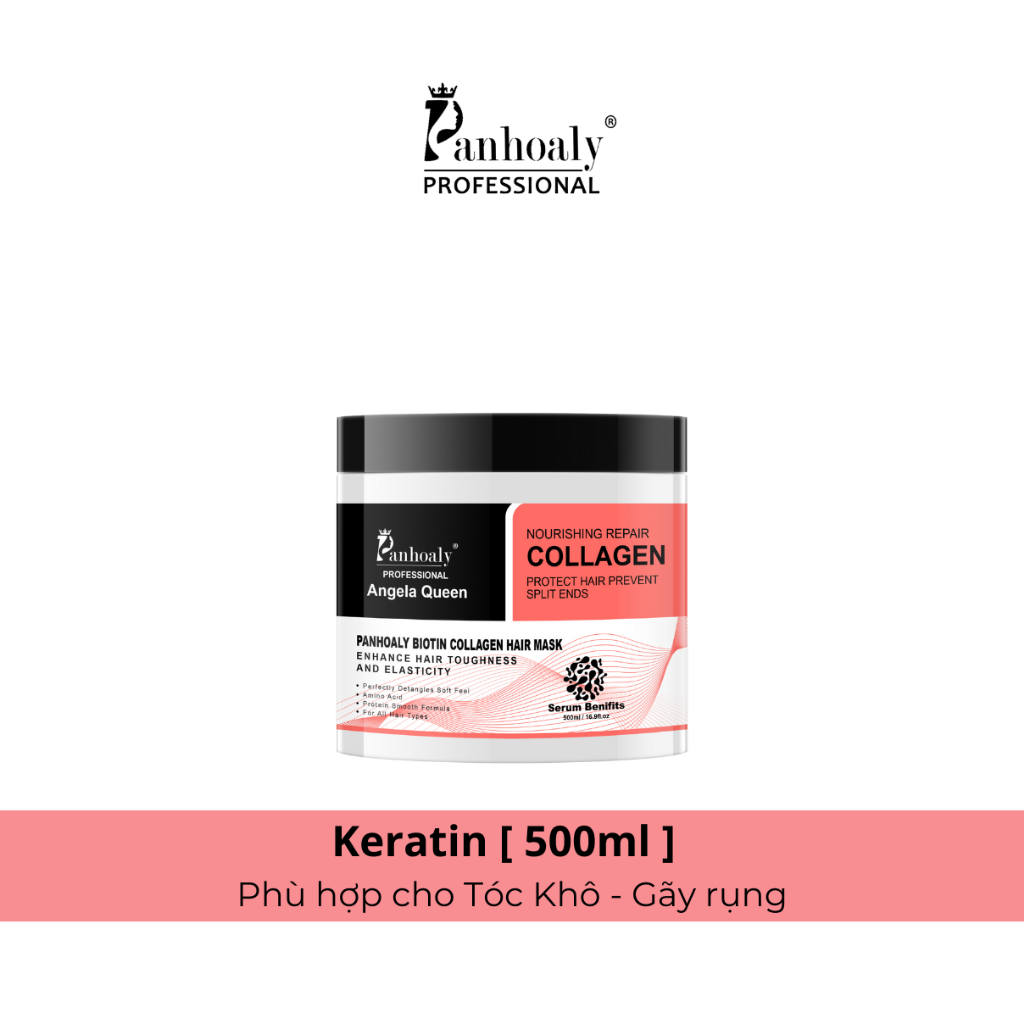 Kem ủ tóc Keratin Collagen Amino Acid Panhoaly 1000ml và 500ml ủ tóc, dầu xả dưỡng tóc, dầu ủ hấp tóc phục hồi UT18