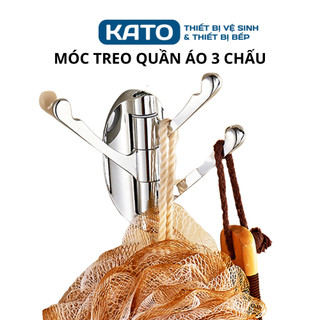Móc treo quần áo 3 chấu cao cấp gắn tường inox sus 304 gắn tường