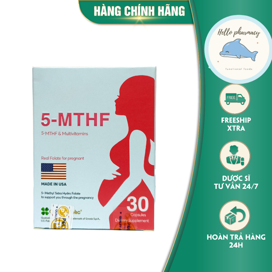 5 MTHF 30v 60v Chống Dị Tật Thai Nhi và Giảm Nguy Cơ Sảy Thai, Giảm Nguy Cơ Sinh Non