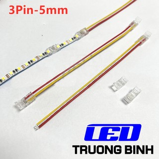ĐẦU NỐI NHANH TRONG SUỐT 3PIN KHÔNG CẦN HÀN CHÌ BỀ RỘNG 5MM CHO LED 3 DÂY