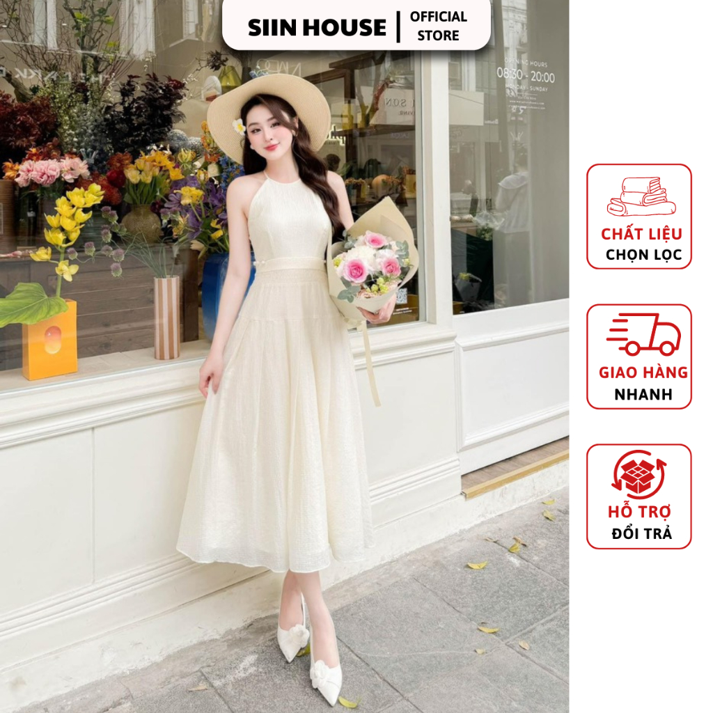 Đầm Cổ Yếm Khoét Eo