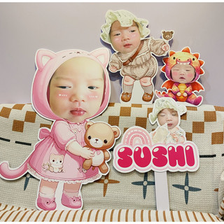 Set chibi bé mèo dành cho bé gái