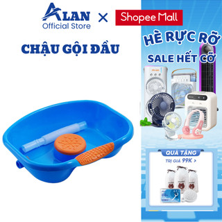 Chậu Gội Đầu Tại Nhà Thau Gội Đầu Chăm Sóc Người Già Bà Bầu Trẻ Nhỏ Có Đệm Lót Đỡ Cổ Silicone