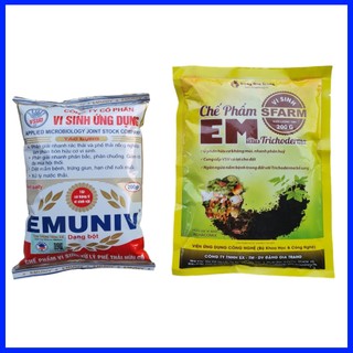 Men ủ vi sinh EM Plus Trichoderma (200g), chế phẩm Emuniv ủ phân cá và rác thải hữu cơ (túi 200g)
