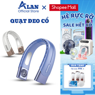 Quạt đeo cổ METIS quạt mini 5 cấp độ gió làm mát nhanh không gây tiếng ồn sử dụng lên tới 10 giờ