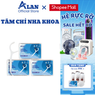 Hộp 50 Tăm Chỉ Nha Khoa Tiệt Trùng, Dụng Cụ Vệ Sinh Răng Miệng Chuyên Dụng Hiệu Quả - TNK50