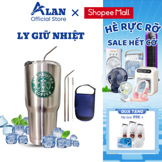 Ly giữ nhiệt METIS Thái Lan 900ml, Cốc giữ nhiệt có nắp chống tràn kèm 2 ống hút, túi đựng và cọ rửa