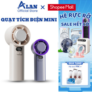 Quạt cầm tay mini METIS làm mát siêu nhanh lực gió cực mạnh 100 cấp độ màn hỉnh LED pin 3600mAh