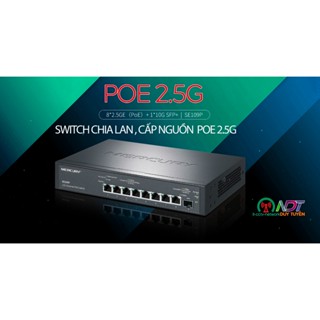 ✅ Switch Poe MERCURY SE106P / SE109P băng thông 2.5G  Cấp POE 802.3af/at +  Bộ Chuyển Mạch 2.5G , aruba
