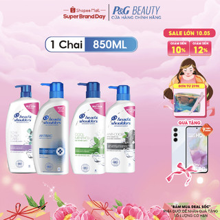 Dầu Gội HEAD AND SHOULDERS Chai 850ml Bạc Hà / Da Đầu Ngứa/ Hương Chanh/ Than Hoạt Tính/ Chống Khuẩn