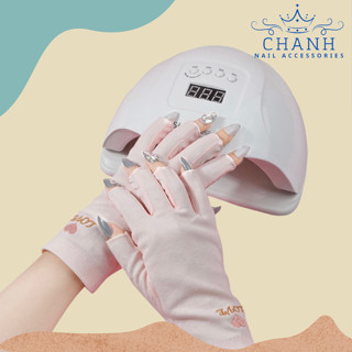 Găng Tay Nail Hơ Móng, Găng tay bảo vệ da chống tia UV gây đen tay khi làm Nail Shin Nail