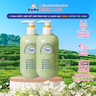  Nước Giặt Đồ Lót Sinh Học Trà Xanh Nano Bạc và Enzym Tự Nhiên KOMO Care+ Chai 500ml 