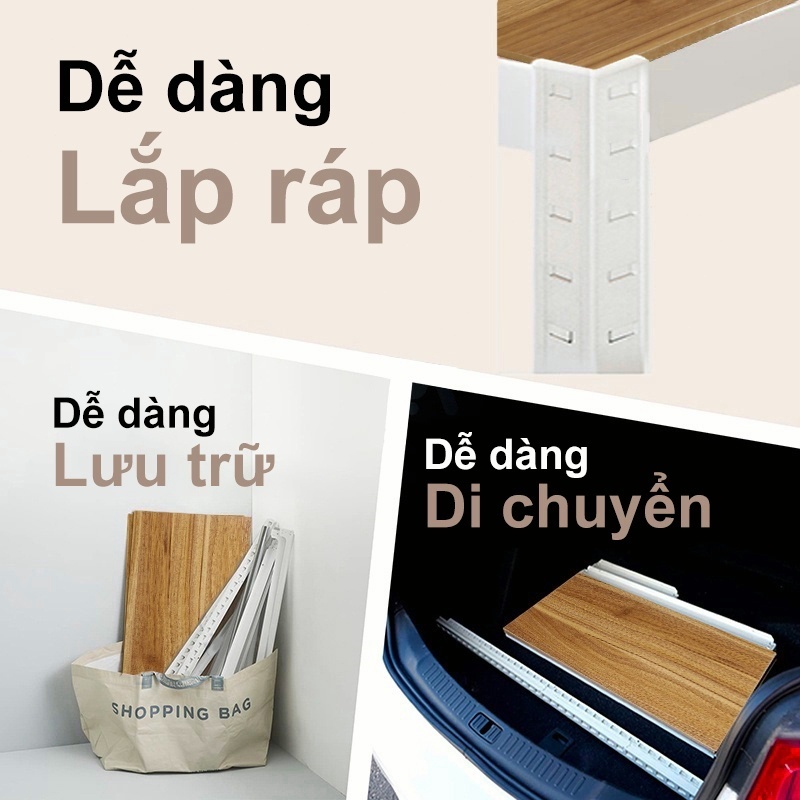 Bali Kệ Sắt + Gỗ 3/4/5/6 Tầng Thiết Kế Có Lỗ Không Cần Bắt Vít Kệ Sắt Gỗ Đa Năng Đựng Đồ [Phí Ship Rẻ Hơn Shop Khác] | BigBuy360 - bigbuy360.vn