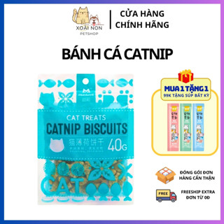 Bánh Cá Catnip, Bánh Thưởng Thịt, Bánh Thưởng Sữa Dê Giảm Búi Lông, Viêm Răng Hôi Miệng Dành Cho Mèo