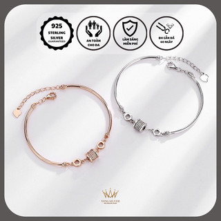 Lắc tay nữ bạc 925 Yong Silver mẫu lu thống Pearl of Paradise nạm đá