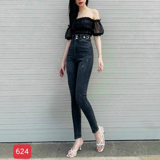 8 mẫu Quần jean nữ lưng cao co giãn cao cấp bao đẹp làm từ chất liệu jean 2 da đẹp nhất năm 2024 ( ĐC ĐỔI TRẢ ) NGOC.