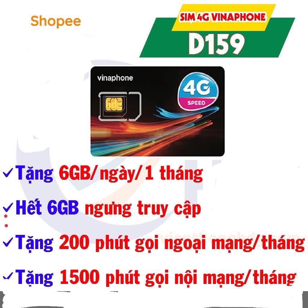 SIM VINA D159V KM 6GB/NGÀY GỌI MÀ SMS MIỄN PHÍ
