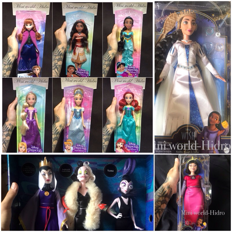 Búp bê công chúa Disney chính hãng Moana Tóc Mây, Elsa, Anna, Lọ Lem, Ariel tiên cá