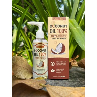 Dầu Dừa nguyên chất 100%  100ml, dưỡng da ,tóc,môi, làm dài và dày lông mi, mờ rạn da cho mẹ bầu