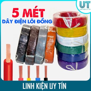 [ 5 Mét ] Dây điện đơn 0.3MM & 0.5MM nhiều sợi LÕI ĐỒNG - Đủ các nhiều màu