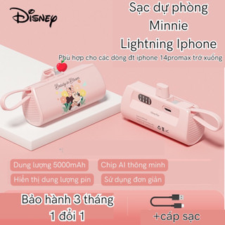  Pin Sạc Dự Phòng Mini Disney LF165XY 5000mAh Có 2 Cổng Cho Điện Thoại Táo và Type C Tích Hợp Sạc Nhanh PD10W  JA SHOP  