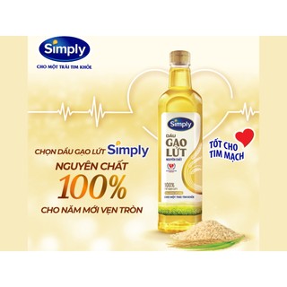 Dầu gạo lứt Simply 1L