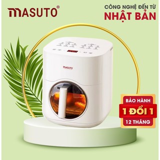 Nồi chiên không dầu Masuto MSQueen 6L màn hình cảm ứng công nghệ đốt 2 tầng đối lưu không cần trởlật