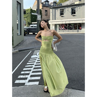 ĐẦM MAXI ỐNG CÚP SMOCKING CUTOUT NGỰC