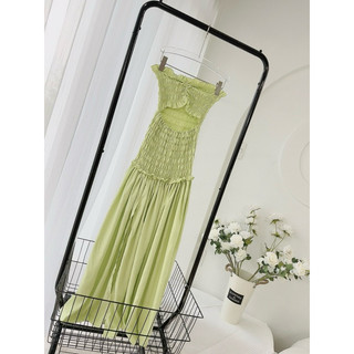 ĐẦM MAXI ỐNG CÚP SMOCKING CUTOUT NGỰC