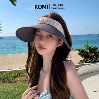 Mũ đi biển KOMI nón nửa đầu nữ chống uv thời trang xinh xắn trẻ trung mùa hè