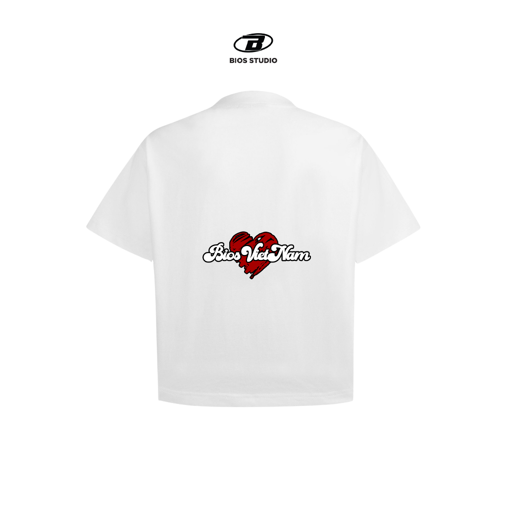 Áo Thun BOXY HAPPY BIOS - BIOS - WHITE- FORM BOXY | BigBuy360 - bigbuy360.vn