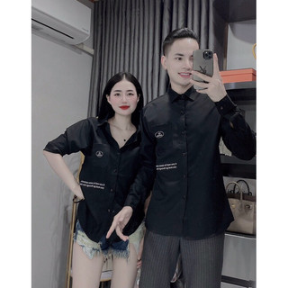 Áo sơ mi nam lụa tay dài ja dior màu đen trắng